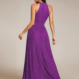 ever EVERLAINE|Robe de soirée formelle scintillante à col licou avec silhouette trapèze