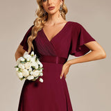 ever MONICA|Robe de soirée de mariage élégante en mousseline taille haute