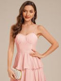 ever ROSALYN|Robe d?¡¥invitée de mariage élégante en mousseline à volants